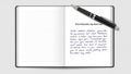 The text on the right page mentions Vector illustration, top-down Royalty Free Stock Photo