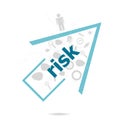 Text Risk. Finance concept . Data protection and secure elements inforgaphic set