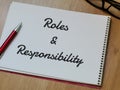 Text Roles and Responsibility on note book