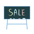 Text Sale on green blackboard