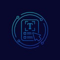 text scan line icon, vector