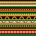 Seamless Kasuri pattern in triba,Gyp sy.Figure tribal embroidery.Indian,l.Aztec style abstract vector illustration Royalty Free Stock Photo