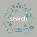 Text Search. Business concept . Universal and standard icons for web and app