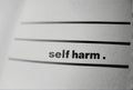 Text Self harm on white paper Royalty Free Stock Photo