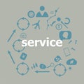 Text Service. Business concept . Universal and standard icons for web and app