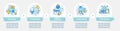 Text services vector infographic template. Business presentation design elements. Data visualization with five steps and