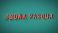 Animated bouncing letters `Buona Pasqua`