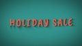 Animated bouncing letters `Holiday Sale`