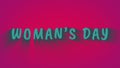 Animated bouncing letters `Women`s Day`