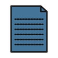 Text Sheet line isolated vector icon can be easily modified and edit