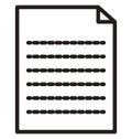 Text Sheet line isolated vector icon can be easily modified and edit Royalty Free Stock Photo