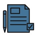 Text Sheet line isolated vector icon can be easily modified and edit