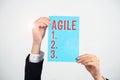 Text showing inspiration Agile. Conceptual photo iterative approach to software delivery builds software incrementally