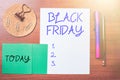 Text showing inspiration Black Friday. Business concept a day where seller mark their prices down exclusively for buyer
