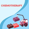 Text showing inspiration Chemotherapy. Business approach Effective way of treating cancerous tissues in the body Man In Royalty Free Stock Photo