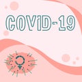 Text showing inspiration Covid19. Word for mild to severe respiratory illness that is caused by a coronavirus Light Bulb