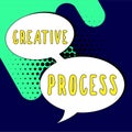 Writing displaying text Creative Process. Business showcase connecting ideas into something valuable creativity Royalty Free Stock Photo