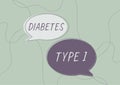 Conceptual caption Diabetes Type 1. Business overview condition in which the pancreas produce little or no insulin Woman Royalty Free Stock Photo