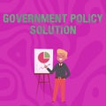 Text showing inspiration Government Policy Solution. Conceptual photo designed game plan created in response to