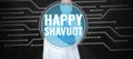Text showing inspiration Happy Shavuot. Word for Jewish holiday commemorating of the revelation of the Ten Commandments