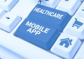 Text showing inspiration Healthcare Mobile App. Business overview Application program that offer healthrelated services