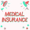 Text showing inspiration Medical Insurance. Business approach reimburse the insured for expenses incurred from illness
