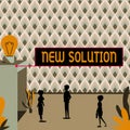 Text showing inspiration New Solution. Business approach Modern Innovation Latest effective approach to a problem E