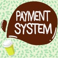 Text showing inspiration Payment System. Conceptual photo Compensation Scheme Method used in paying goods and services