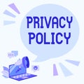 Text showing inspiration Privacy Policy. Business showcase Documentation regarding the management of the client s is