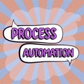 Handwriting text Process Automation. Business showcase the use of technology to automate business actions