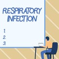 Text showing inspiration Respiratory Infection. Internet Concept any infectious disease that directly affects the normal Royalty Free Stock Photo