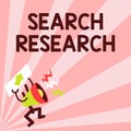 Text showing inspiration Search Research. Internet Concept creative and systematic work taken to increase knowledge Royalty Free Stock Photo