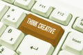 Text showing inspiration Think CreativeThe ability to perceive patterns that are not obvious. Internet Concept The Royalty Free Stock Photo