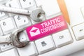 Text showing inspiration Traffic Conversions. Conceptual photo visitor who has been converted into a client or customer Royalty Free Stock Photo