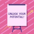 Text showing inspiration Unlock Your Potential. Internet Concept Maximize the Strength and Capability Make a Difference Royalty Free Stock Photo