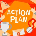 Text sign showing Action Plan. Word for list of things or schedule to be made thia current year People Congratulating