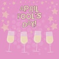 Text sign showing April Fool S Is Day. Conceptual photo fixed date that has occasion for playing tricks Filled Cocktail