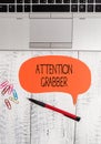 Text sign showing Attention Grabber. Conceptual photo Deanalysisding notice mainly by being prominent or outlandish Open