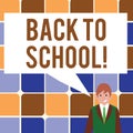 Text sign showing Back To School. Conceptual photo Return to class first day of studies Classroom Arriving