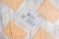 Text sign showing Best Of 2019. Conceptual photo great and marvelous things and events happened on 2019 Four envelopes