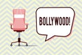 Text sign showing Bollywood. Conceptual photo Indian popular film movies industry Mumbai Cinematography