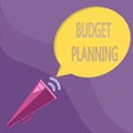 Text sign showing Budget Planning. Conceptual photo The written description about current and future expenses