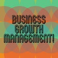 Text sign showing Business Growth Management. Conceptual photo boosting the top line or revenue of the business Circles Royalty Free Stock Photo
