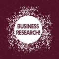 Text sign showing Business Research. Conceptual photo process of acquiring detailed information of the business Royalty Free Stock Photo