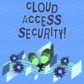 Text sign showing Cloud Access Security. Conceptual photo protect cloudbased systems, data and infrastructure Colorful Royalty Free Stock Photo