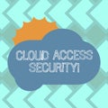 Text sign showing Cloud Access Security. Conceptual photo protect cloudbased systems, data and infrastructure Sun Hiding Royalty Free Stock Photo