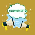 Text sign showing Colonoscopy. Conceptual photo Endoscopic examination of the large bowel Colon diagnosis