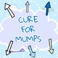 Conceptual caption Cure For Mumps. Business concept Medical treatment for contagious infectious disease Cartoon Style