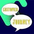 Inspiration showing sign Customer Journey. Word Written on complete service and transaction experience of customer