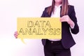 Conceptual caption Data Analysis. Business idea Translate numbers to Analytical Conclusion Forecasting